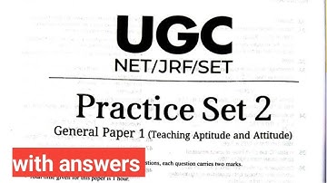 UGC NET Practice Set-2 with solution || ugc net paper 1 with Answer || ugc net paper 1 || ugc net 