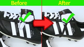 How to attach a rubber band to a soccer shoe's tongue - Adidas Copa Mundial FG