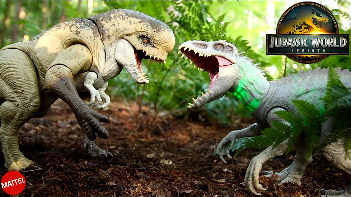 Distortus Rex vs  Indominus Rex Battle! Jurassic World Rebirth Mattel