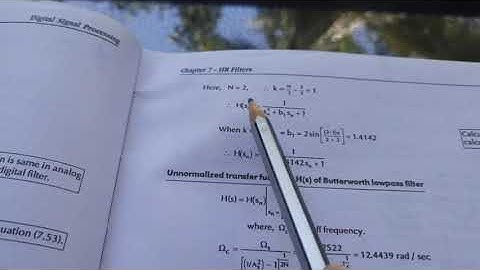 IIR DIGITAL BUTTERWORTH LPF DESIGN PROBLEM+KTU+S6+AEI+DSP