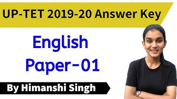 UPTET 2019-20 Answer Key | English Language | Paper-01