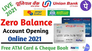 Union Bank Zero Balance Account Opening Online 2021 | Zero Balance Saving Account | घर बैठे खोलें