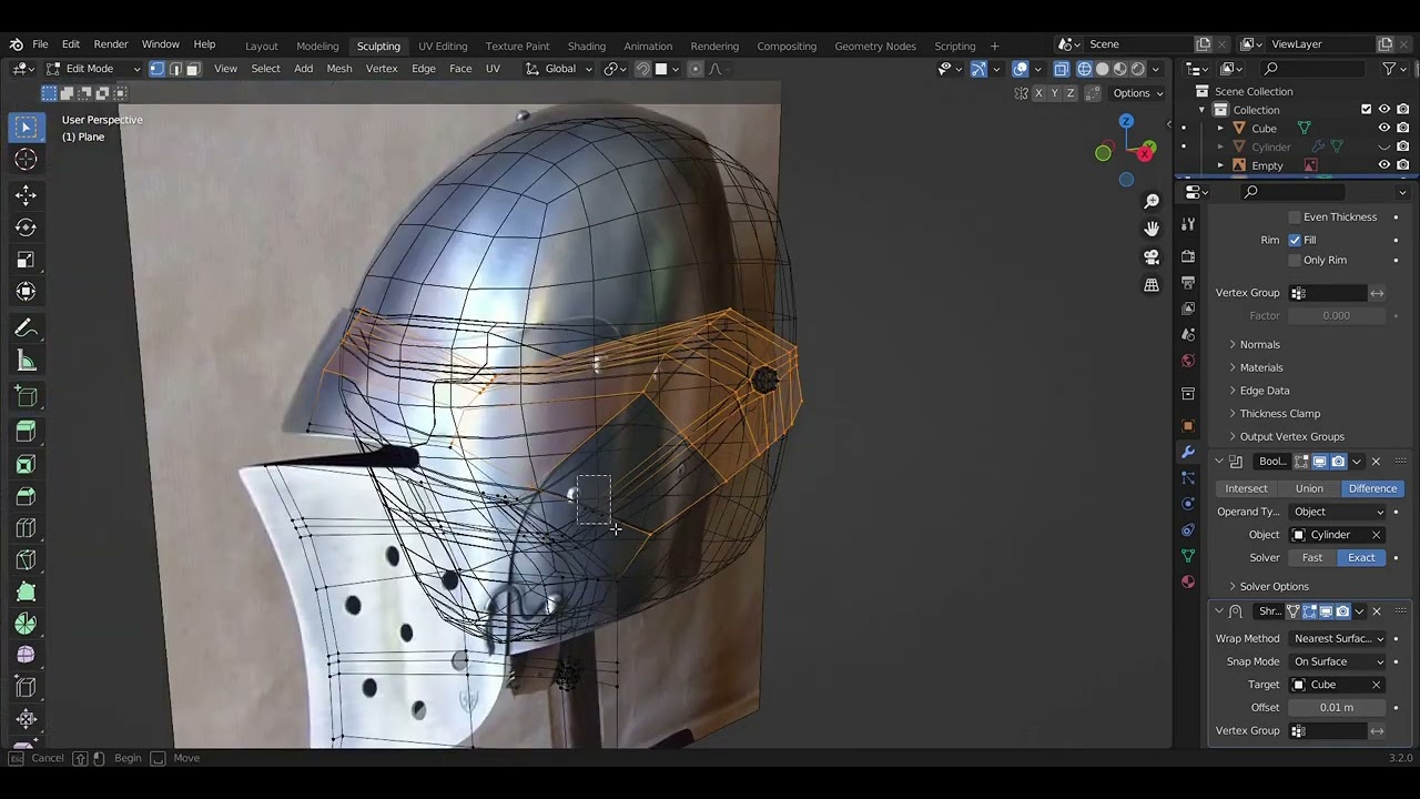 Modeling a medieval helmet in blender 3.2 YouTube