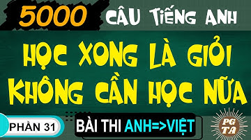 Bài Thi Phần 31(Anh-Việt) 5000 Câu Tiếng Anh