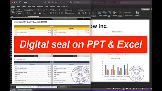 Digital seal on PPT and Excel