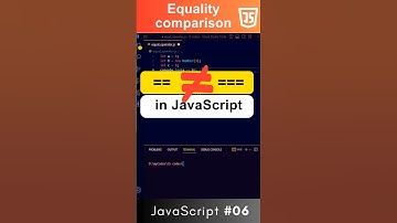 #06 | Javascript Equality Operators | Interview Questions #javascript #shorts #interview