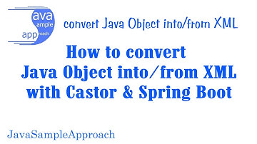 How to convert Java Object into from XML – with Castor & Spring Boot