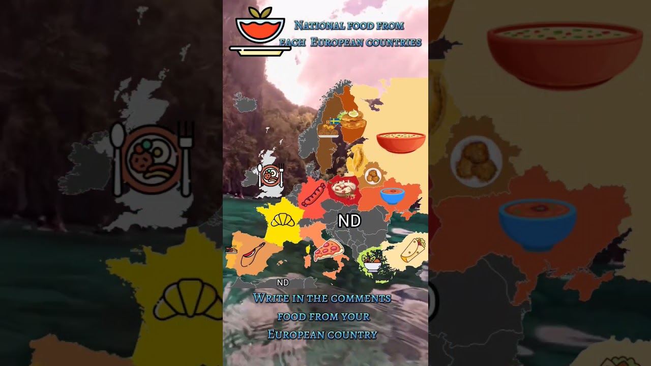 National food from each European country pt 2 #food #europe #maping #countryballs #edit #ukraine