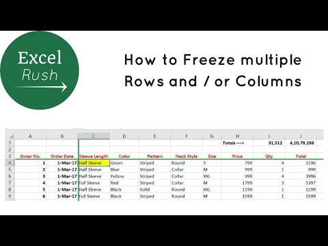 Video: How To Freeze A Row In Excel