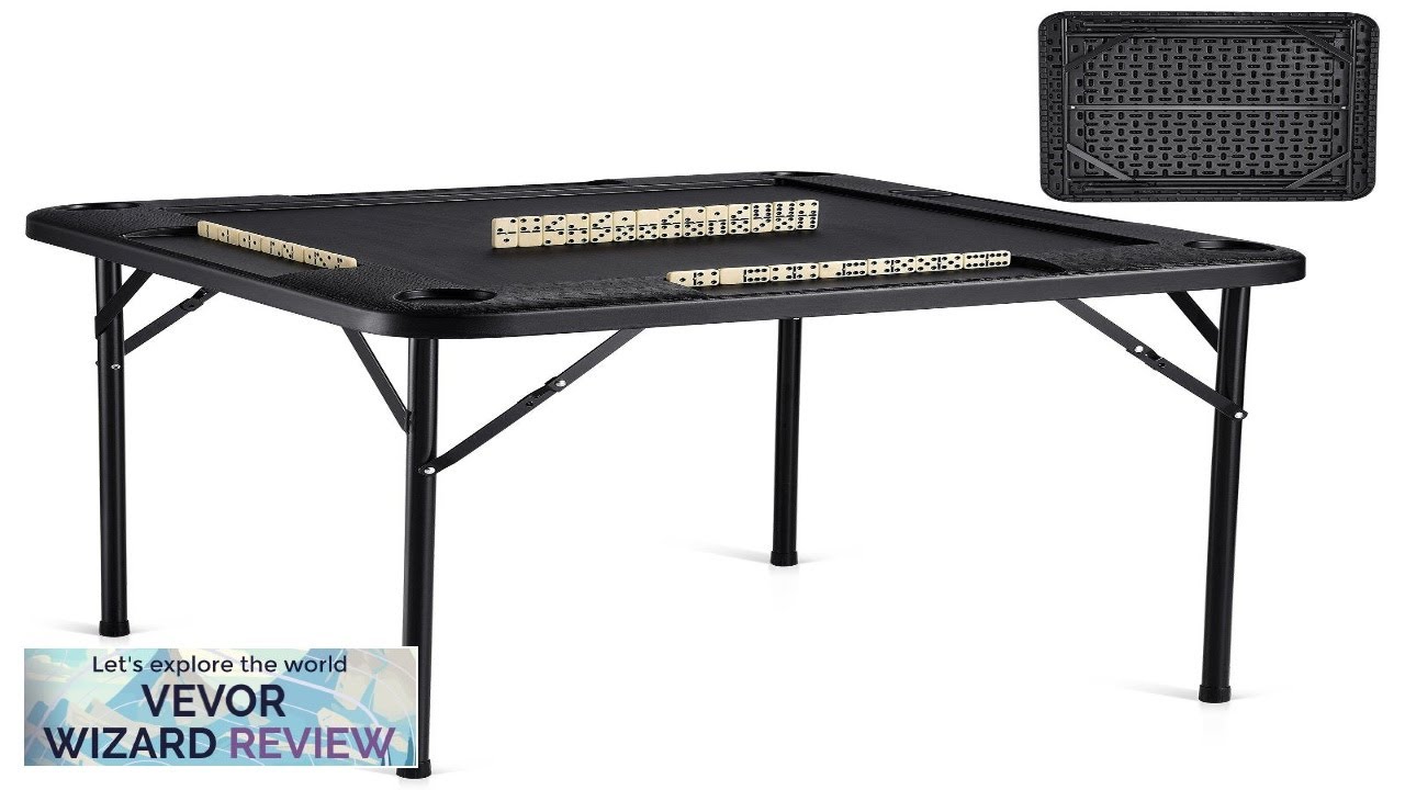 VEVOR Mahjong Table 4 Player Folding Card Table & 4 Cup Holders Review
