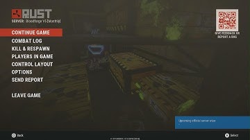 Rust Console - QOL Update 25/09 - Stuck In Menu