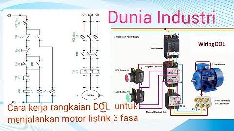 cara kerja rangkaian Direct Online (DOL) Dalam Dunia Industri Untuk Menjalankan Motor Listrik 3 Fasa