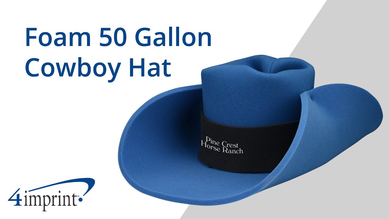 Personalized Foam 50 Gallon Cowboy Hat Promotional Toys and Novelties by 4imprint YouTube