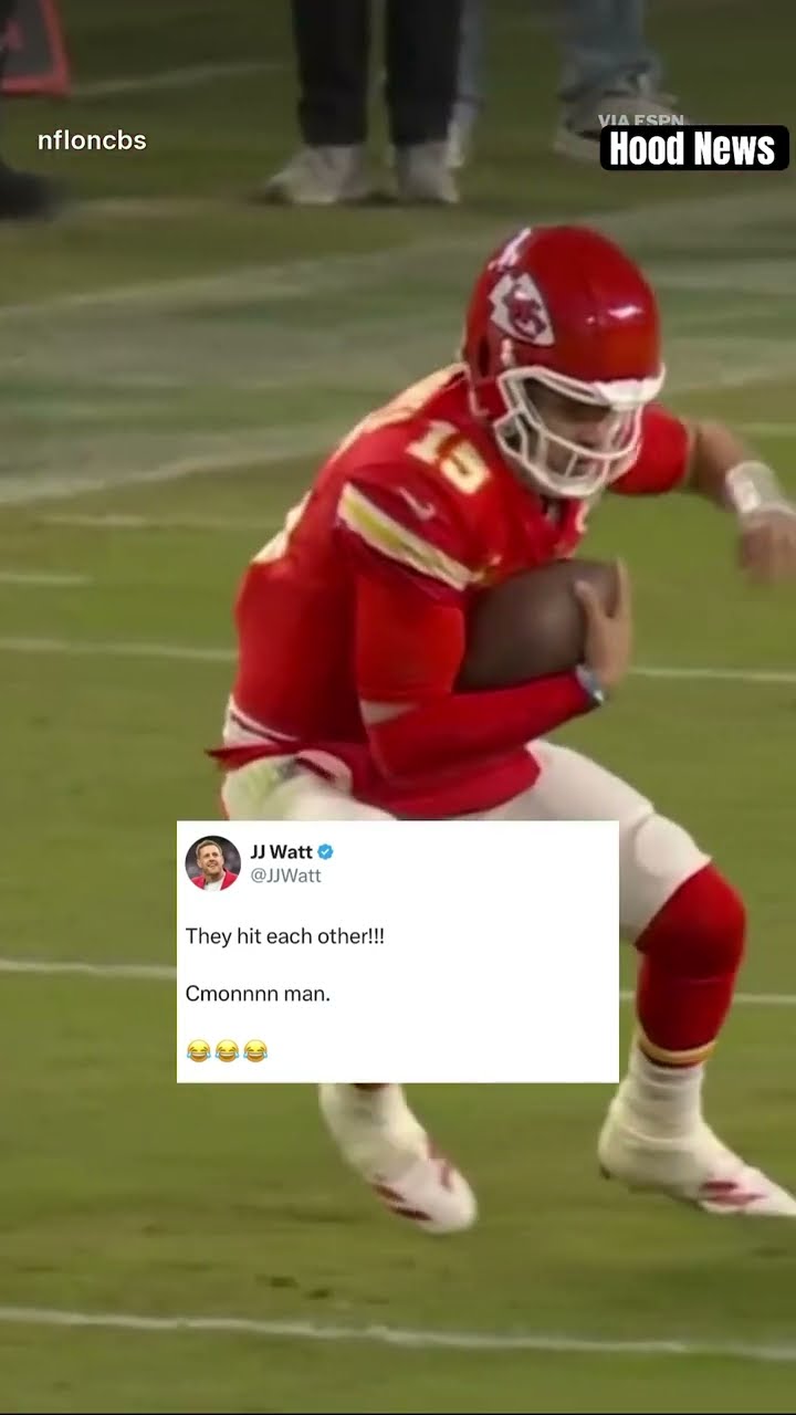 They hit each other #hoodnews #patrickmahomes #NFL #chiefs #referee #football #sports #viralvideo