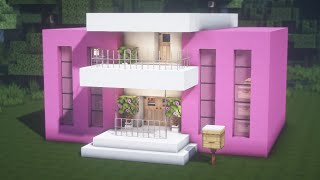 Minecraft Easy Build Tutorial Cute Light Blue House