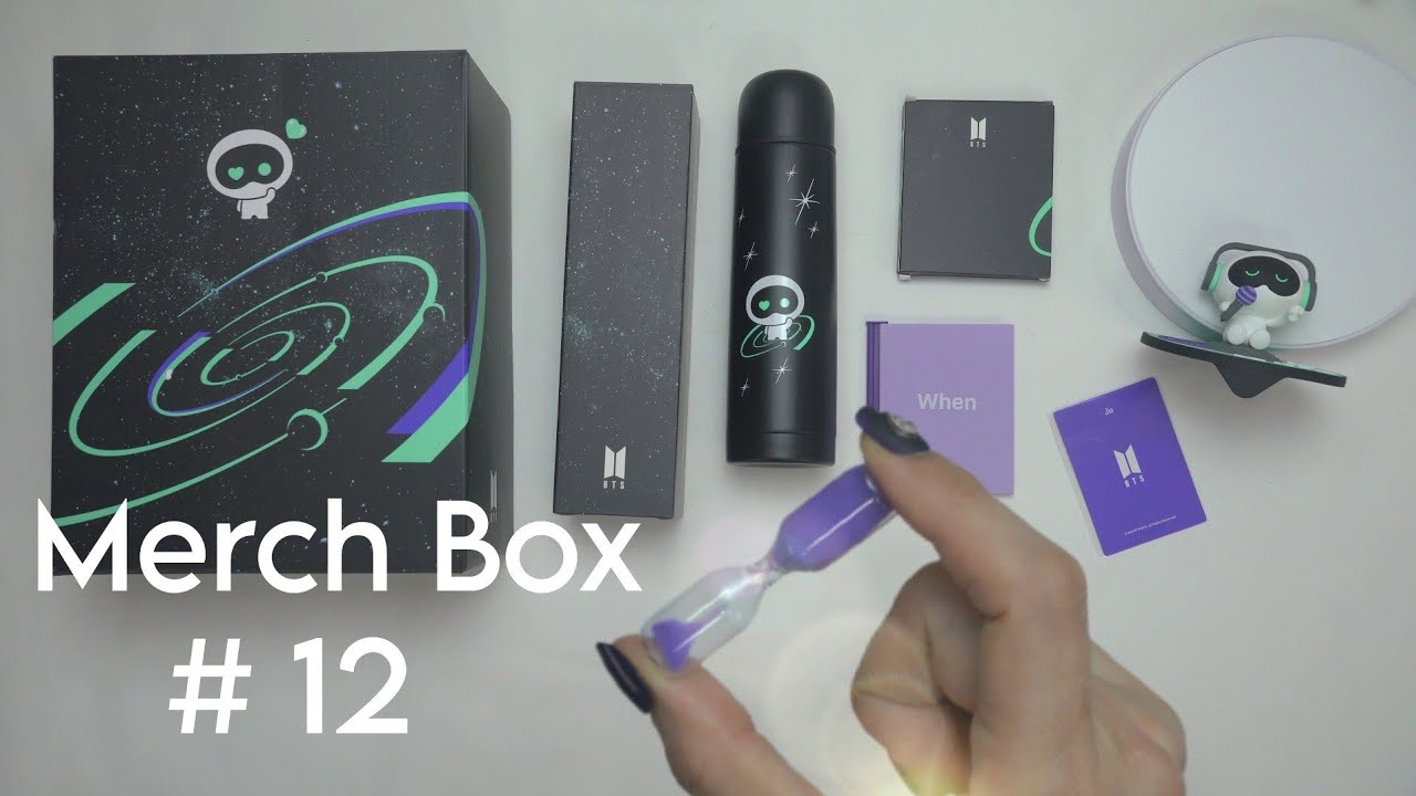 BTS Merch Box #12 Unboxing relaxing ASMR 방탄소년단 머치박스 12 언박싱 Jin Photocard  Wootteo 진 포토카드 우떠