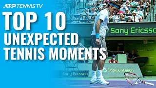 Top 10 Unexpected ATP Tennis Moments!