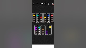 Level 520 of Ball Sort Color water Puzzle