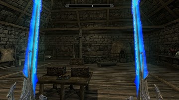 Skryim Special Edition Mod Review Azure Aura Swords