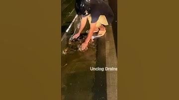 Cleaning and Removing Debris to Unblock Drains and Save the Day!  #satisfying #trending #shorts