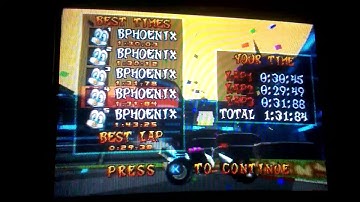 Crash Team Racing - Slide Coliseum - 30:29 SL + 29:33 Lap