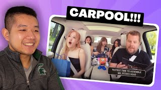 BLACKPINK Carpool Karaoke | Doing Challenges | REACTION