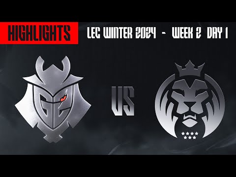G2 vs MDK Highlights | LEC Winter 2024 Week 2 Day 1 | G2 Esports vs Mad Lions KOI