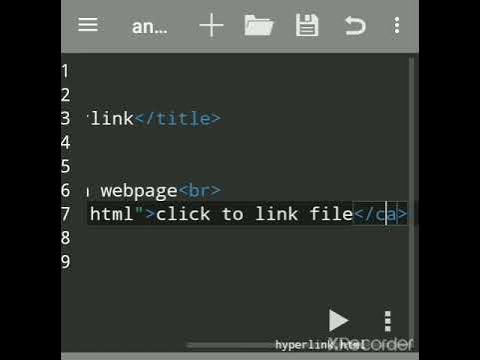 How to Create Hyperlink on Webpage using Html anWriter App on Android ...