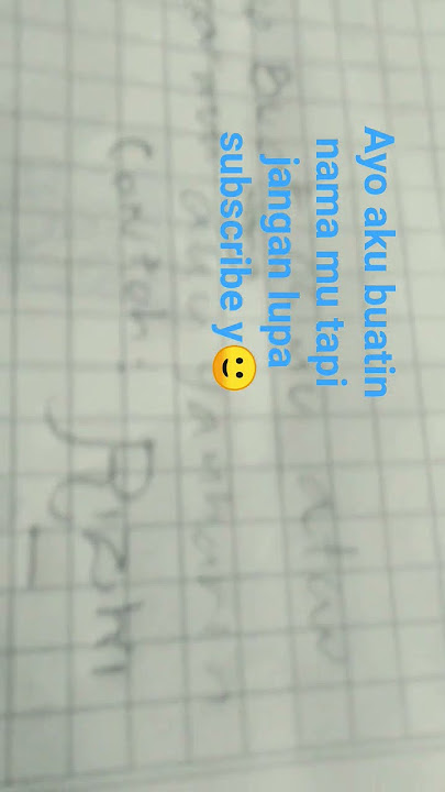 aku buatin nama pacarmu tapi jangan lupa subscribe y