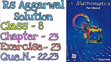 Line Graphs and Linear Graphs | Class 8 Exercise 23 Question 22,23 | Rs Aggarwal | @mdsirmaths