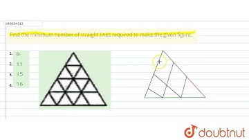 Find the minimum number of straight lines required to make the given figure. | CLASS 14 | FIGURE...
