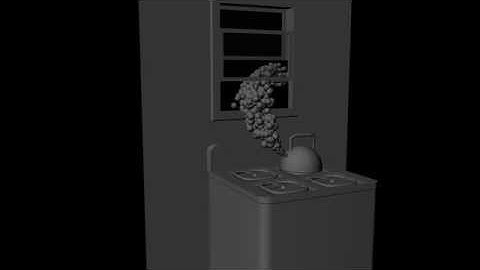 Steam Particles from a Kettle - Maya 2015