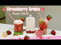 Home Cafe Vlog Strawberry Milk | Strawberry Ade | Strawberry Cheese Tea Recipe | ホームカフェ