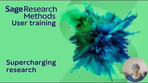 Sage Research Methods User Training