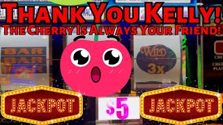 Awesome Jackpot On Triple Double Wild Cherry! For Kelly! screenshot 5