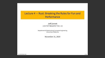 ECE 459 Lecture 4: Rust: Unsafe
