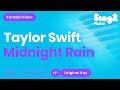 Taylor Swift Midnight Rain Piano Karaoke mp3