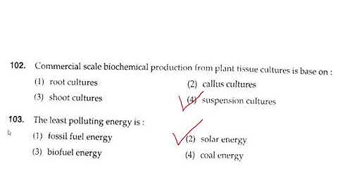 BHU M.Sc. Plant Biotechnology entrance (2018) MCQ