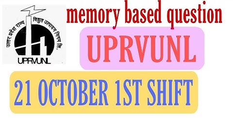#uprvunl 21th October 1st shift question analysis