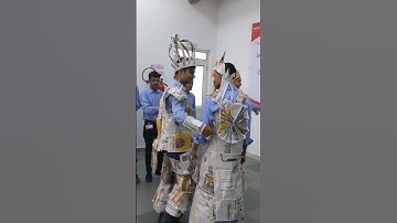 News paper dress competition #education #newspaper #dress  #entertainment #viral