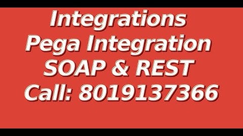 Integrations | PEGA Integrations SOAP & REST | Connect SOAP, Connect REST |Pega Videos