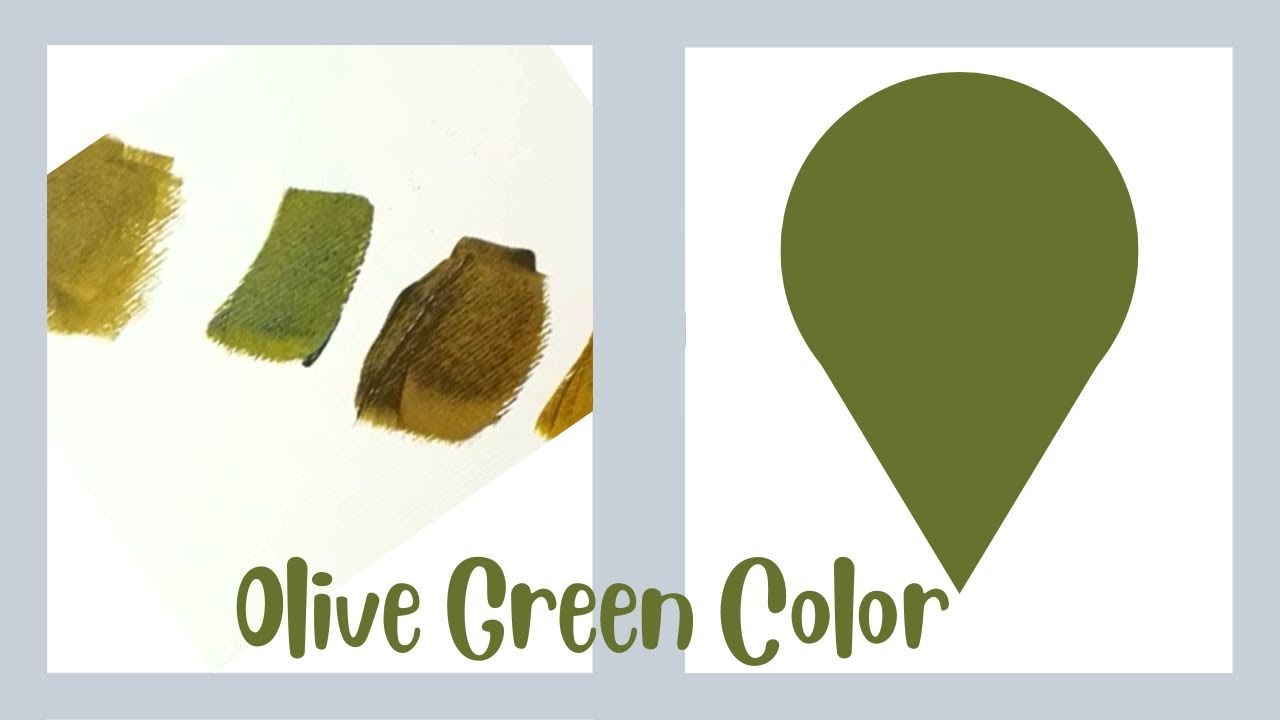 How To Easily Make Olive Green Color & Military Olive Green in Acrylic or  Oil Paints 