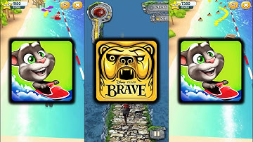Talking Tom Jetski Vs Temple Run Brave Vs Talking Tom Jetski - Endless Run Game Play Android