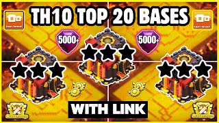 🏆 TOP 20 WORLD BEST TH10 War/Farm Base With Link | Th10 Cwl Base With Link | Th10 Best Base | 2024