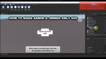 How to make an Admin GUI | Roblox Studio 2021