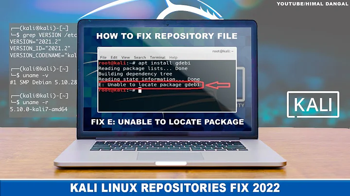 How to fix Repository file in Kali Linux ? | Fix E: Unable to locate Package |  Kali Linux 2022.1