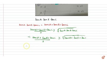 In an acute angled `triangle ABC`, the minimum value of `tanA tanB tanC` is