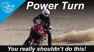 How to Power turn, 180 degree U turn from a stop, uturn a motorcycle