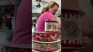 HOLIDAY RIBBON HAUL | Unboxing Christmas Ribbon | Christmas Ribbon for Wreath Bow Making 🎀🎄#diybow