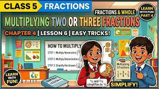 Famous Multiplying two/ three fractions | OXFORD Class 5 Mathematics | Chapter 4 Lesson 6 Net Worth